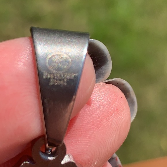 New Two Tone Stainless Steel Cross w/ Large Bail - Picture 8 of 10